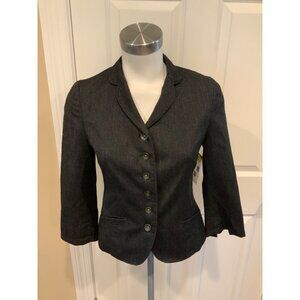 Rag & Bone Gray Wool Blend Blazer W/ 3/4 Sleeves, Size 2 (US)
